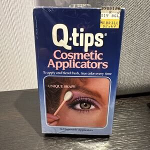 Vintage Q-tips Cosmetic Applicators 74 Ct Pink Stems Makeup 70s/80s 74ct